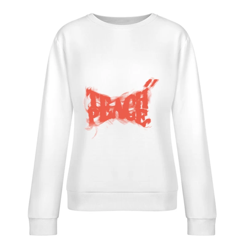 Rotes Tintenbild, abstrakte Kunst. Damen Pullover Sweatshirt