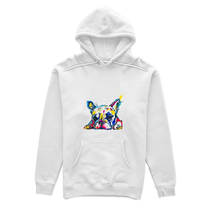 Bunter französischer Bulldoggen-Kunst Damen Pullover Hoodie