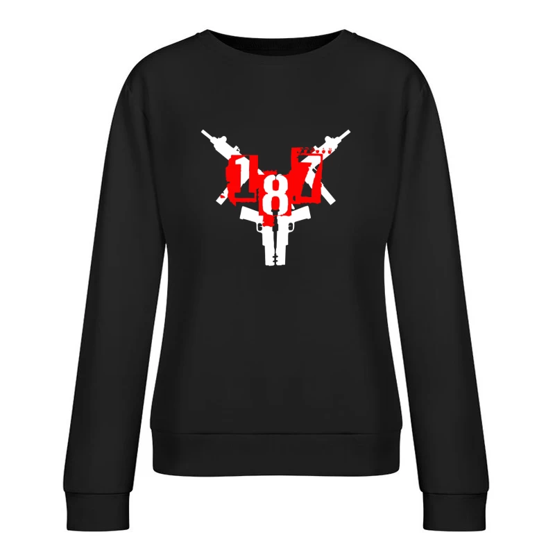 178 pistol Female Pullover Sweatshirt