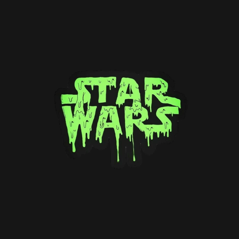 Grüne Tropfen-Star Wars-Logo Herren Langarm T-Shirt