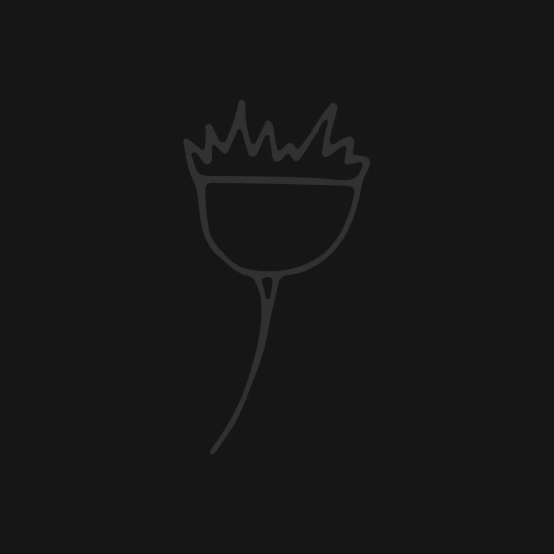 Fleur minimaliste en noir et blanc Femme T-Shirt