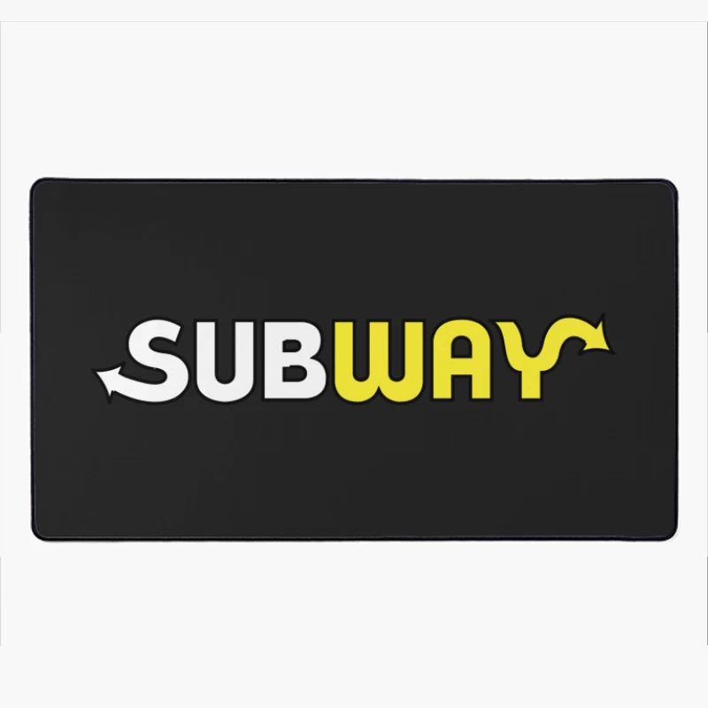 Subway Restaurant Chain Logo Design Desk Mat