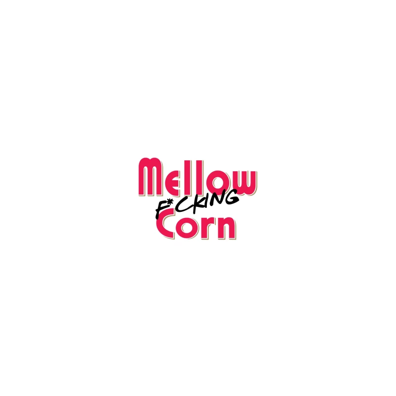 Stylized Pink Text Logo with Profanity: "Mellow F*cking Corn" iPhone Case