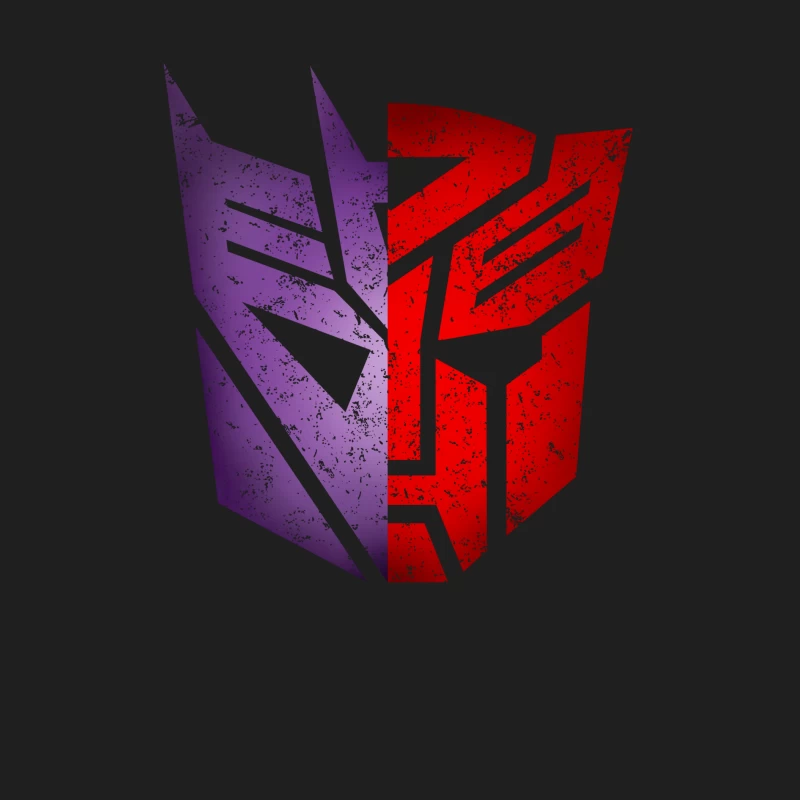Grungy Purple and Red Transformers Autobot Logo Male Tank Top
