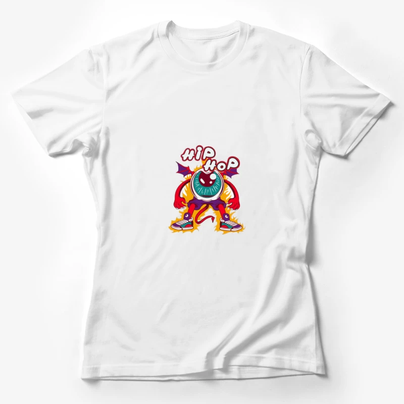 Hip-Hop Auge mit Flammen Damen T-Shirt