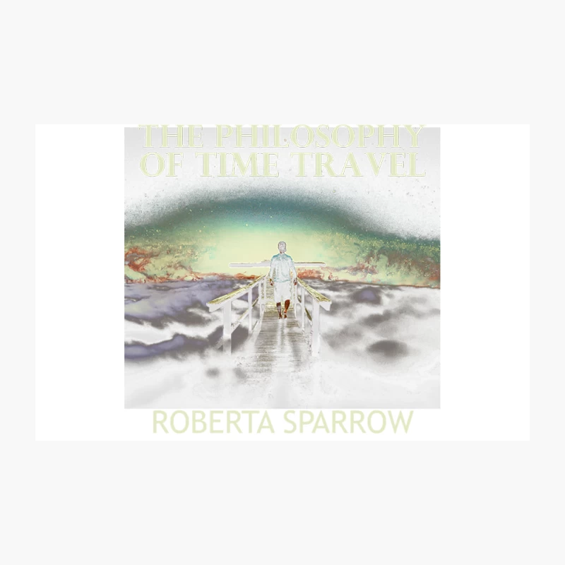 Ethereal Time Travel Philosophy: A Sci-Fi Book Cover Travel Mug