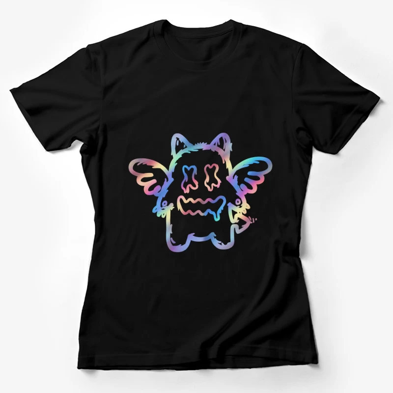 Buntes fliegendes Monster Damen T-Shirt
