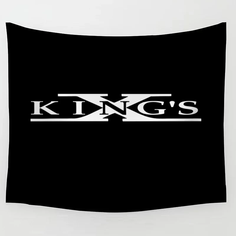 King's Text Logo Outline Design Tapestry