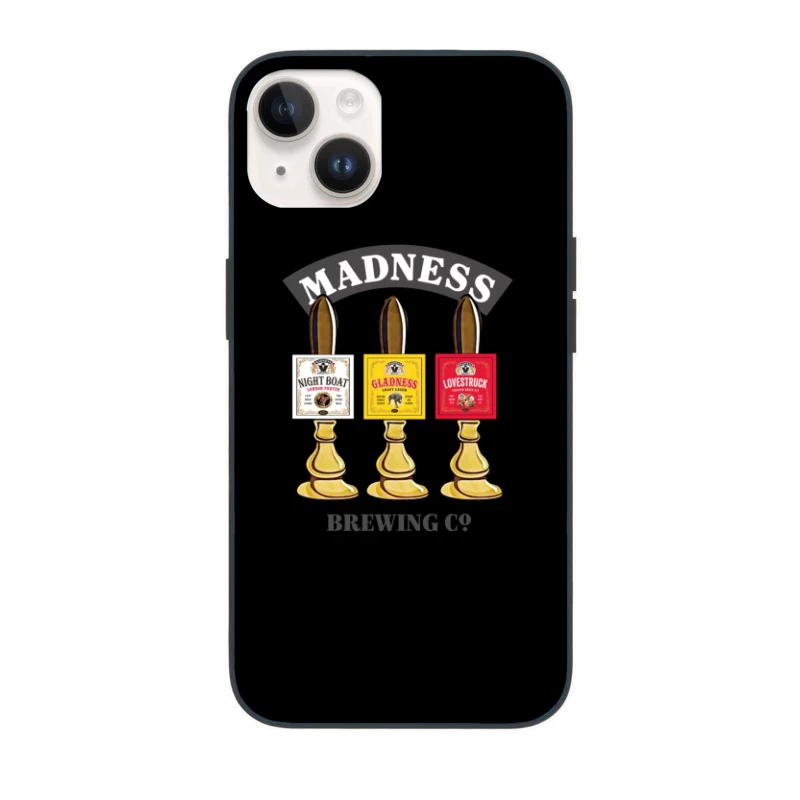 Madness Brewing Company Beer Tap Handles with Classic Labels iPhone Case