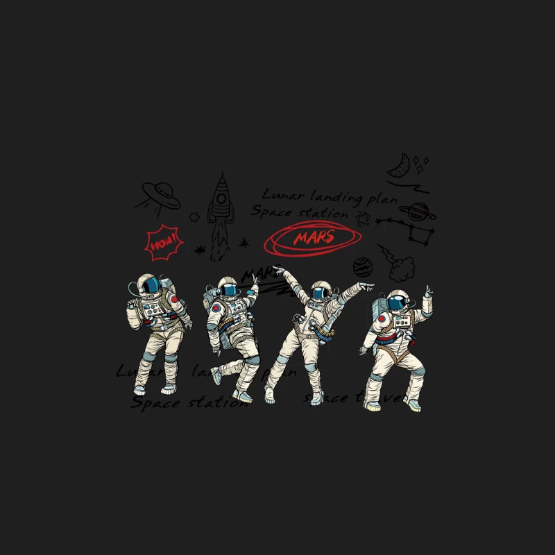 Tanzende Astronauten auf dem Mars Herren Tanktops