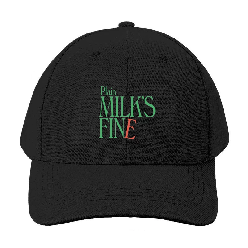 Plain Milk's Fine Typography Design Baseball Cap