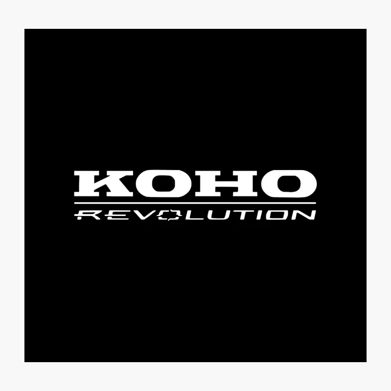 KOHO Revolution White Text Logo Throw Pillow