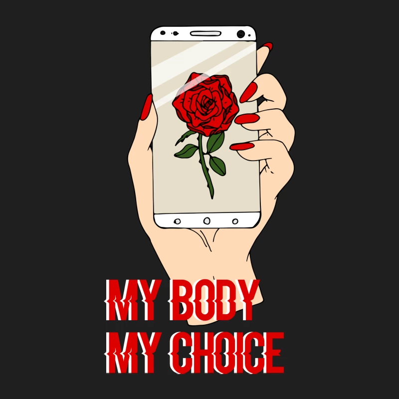 Illustration féministe avec rose et téléphone Homme Débardeur