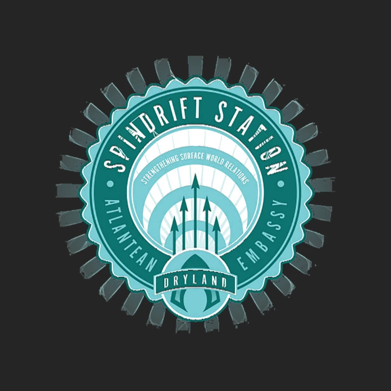 Swandrift Station: Atlantean Embassy Logo for Dryland Relations Female Pullover Sweatshirt