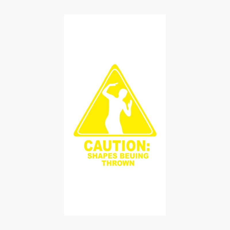 CAUTION SHAPES BEING THROWN PRINTED iPhone Case