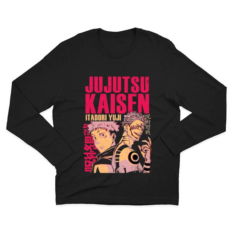 Jujutsu Kaisen Charaktere Yuji Itadori und Sukuna Herren Langarm T-Shirt