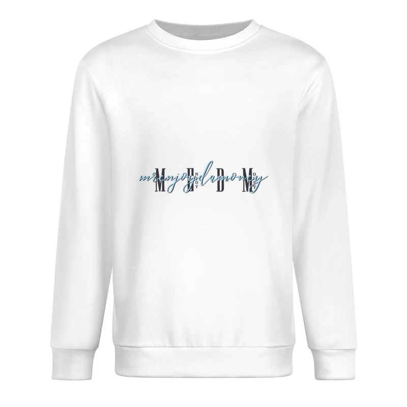 Moderner Schriftzug in Hellblau Herren Pullover Sweatshirt