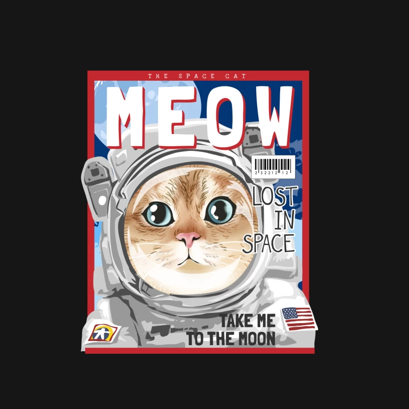 Weltraumkatze auf dem Titel des Magazins Herren Langarm T-Shirt