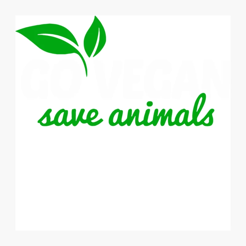 Go Vegan Save Animals Pin