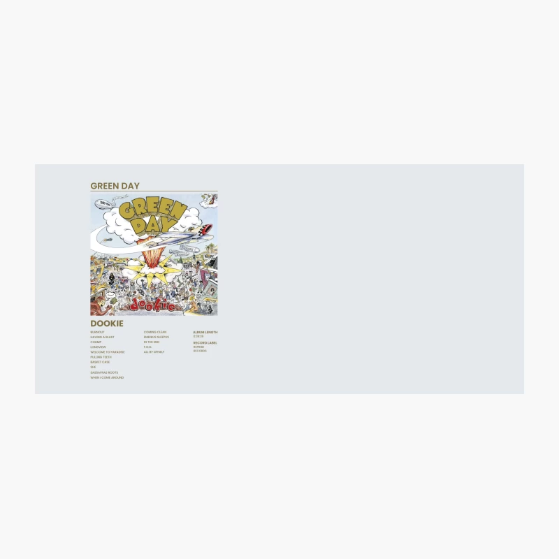 Green Day's Dookie Album Cover: Explosive Punk Rock Artwork Coffee Mug