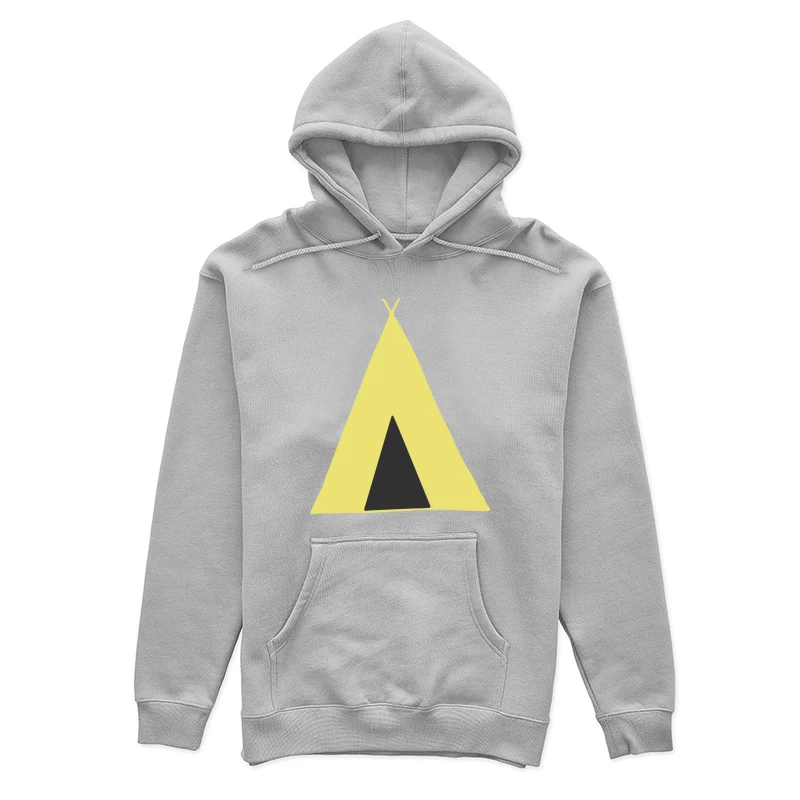 Tipi minimaliste jaune Femme Sweat à capuche