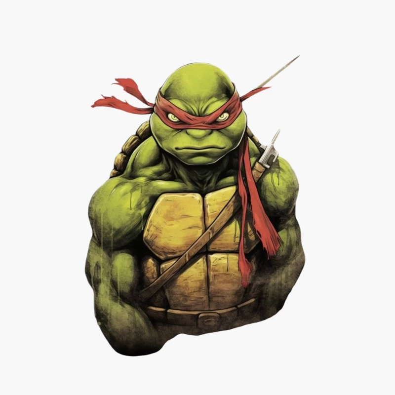 Cool Cartoon Ninja Turtle Character Cotton Tote Bag