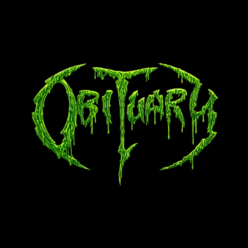 Obituary Green Logo Pin