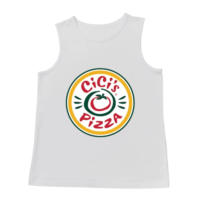 CiCi's Pizza Restaurant Chain Logo with Tomato Symbol Male Tank Top