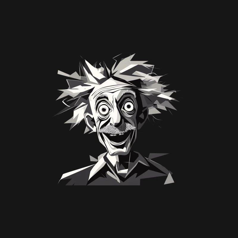 Funny portrait of Albert Einstein Male T-Shirt