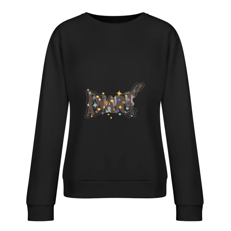Buntes FNART-Design mit Sternen Damen Pullover Sweatshirt