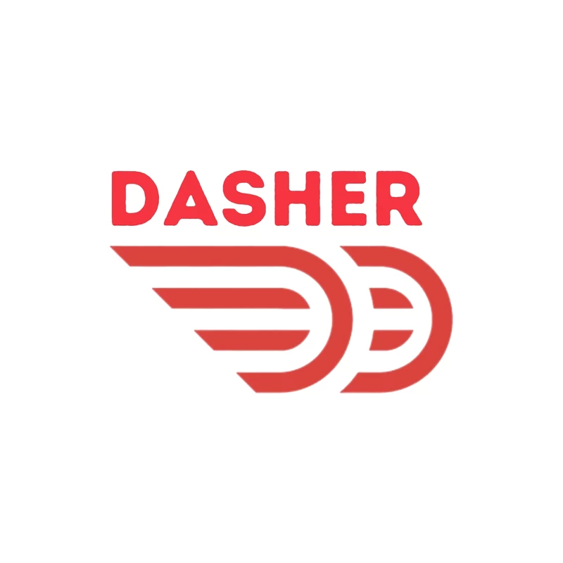 Red Minimalist Dasher Delivery Service Logo Travel Mug