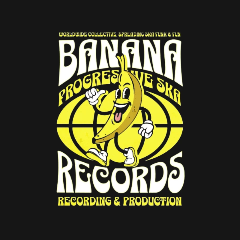 Fröhliche Banane Musiklogo Herren T-Shirt