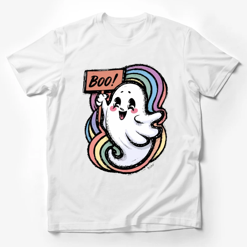 Dessin animé de fantôme joyeux pour Halloween Homme T-Shirt