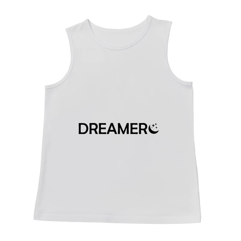 Minimalistic Night Illustration with Moon and Stars Male Tank Top