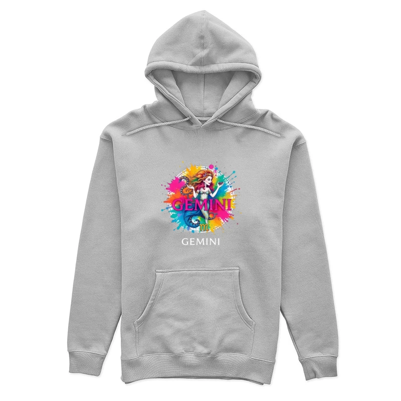 Colorful Gemini Mermaid Artwork Female Pullover Hoodie