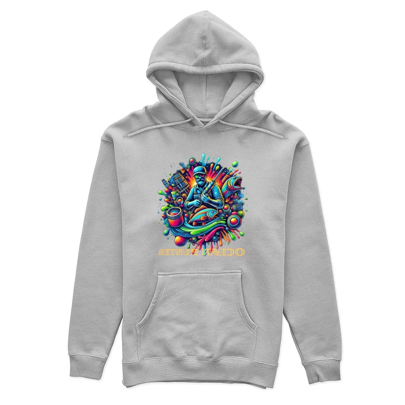 Psychedelic Fishing Adventure Art Female Pullover Hoodie