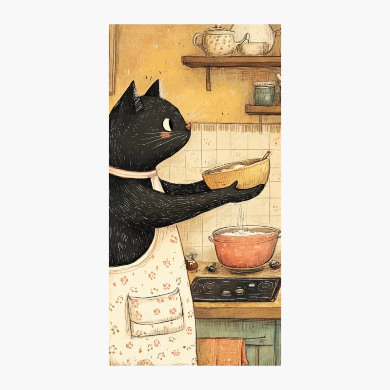 Whimsical Cat Chef: A Cozy Kitchen Adventure iPhone Case