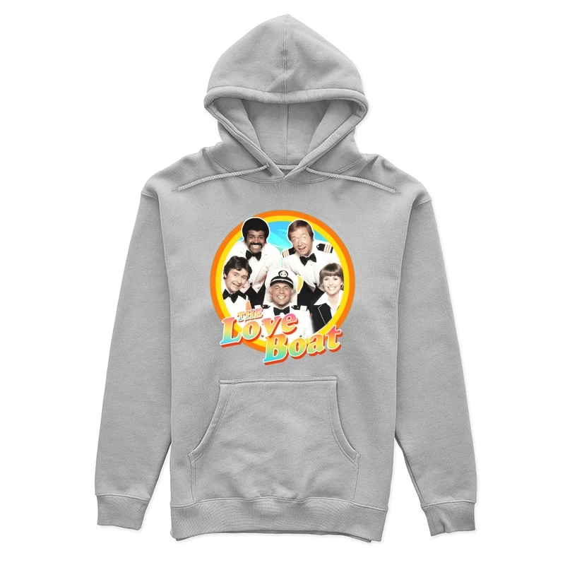 The Love Boat Classic TV Show Cast Promotional Image with Rainbow Circle Frame Female Pullover Hoodie