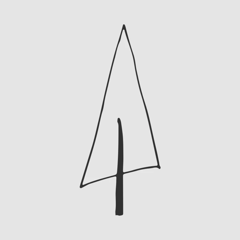 Dessin minimaliste d'un arbre Homme Sweat à capuche