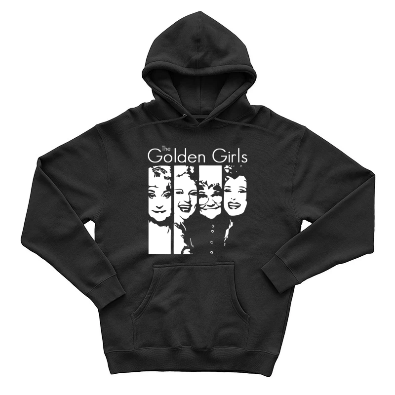 Minimalist Line Art of The Golden Girls TV Show Male Pullover Hoodie