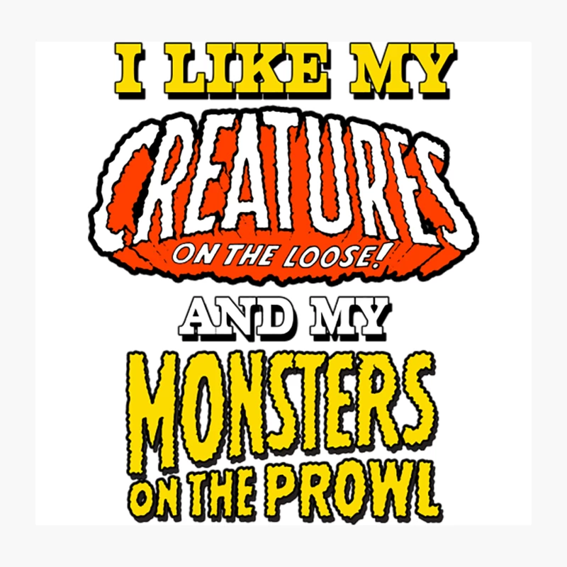 How I like my Creatures and Monsters Throw Pillow