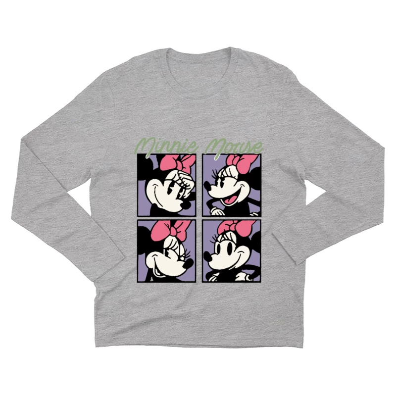 Minnie Mouse Comic-Illustration Herren Langarm T-Shirt