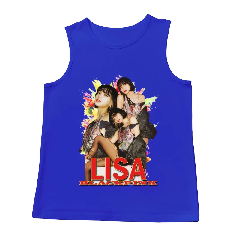 LISA from BLACKPINK: K-pop Fashion and Performance Male Tank Top