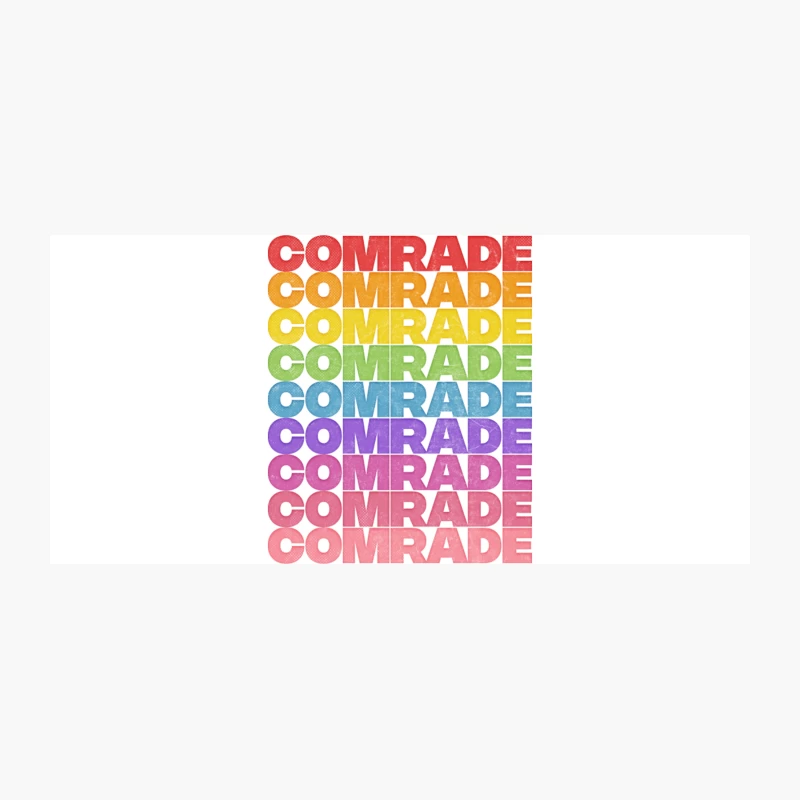 Comrade  Rainbow Retro Style Typography Design Coffee Mug
