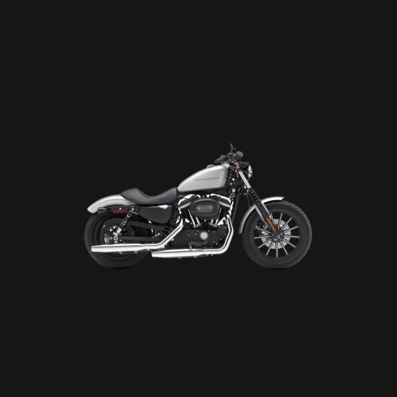 Silbernes Motorrad mit schwarzem Rahmen Herren Langarm T-Shirt