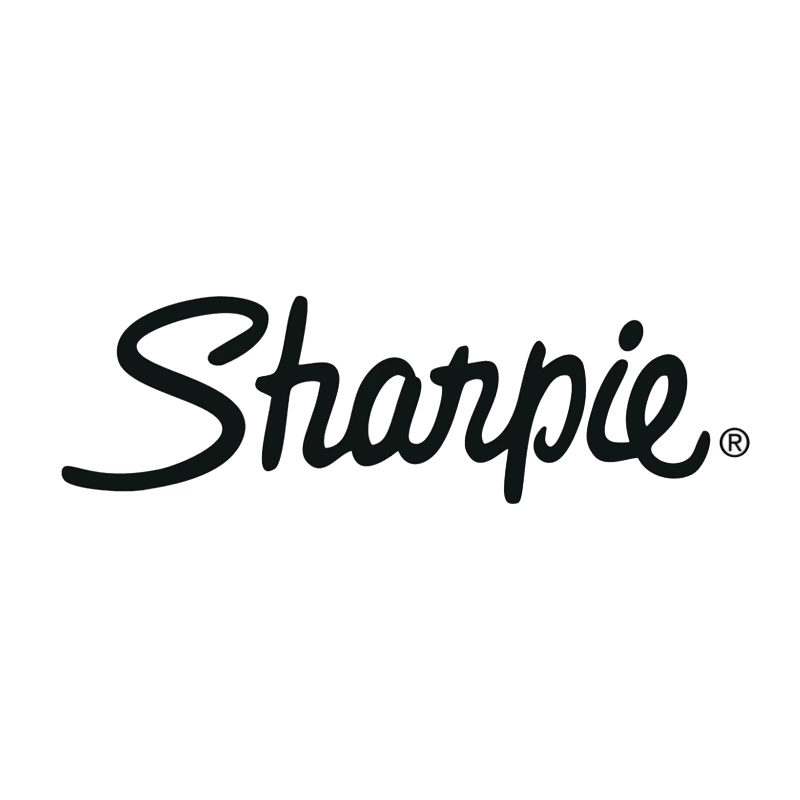 Sharpie Brand Logo in Classic Black Script Typography Travel Mug