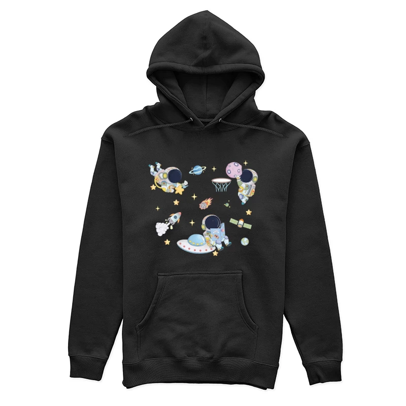 Niedliche Astronauten im Weltraum-Abenteuer Damen Pullover Hoodie