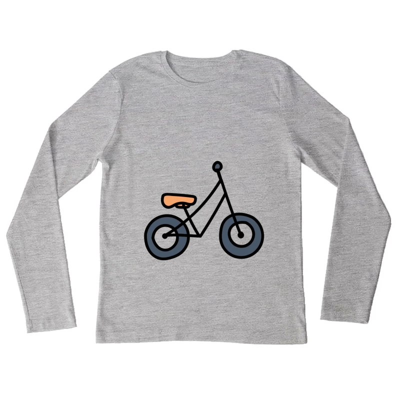 Illustration de vélo minimaliste Femme Manches Longues T-Shirt