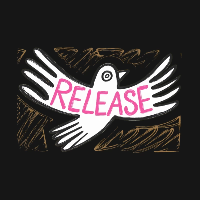 Sketched Dove of Release: Symbol of Freedom and Peace Mouse Pad