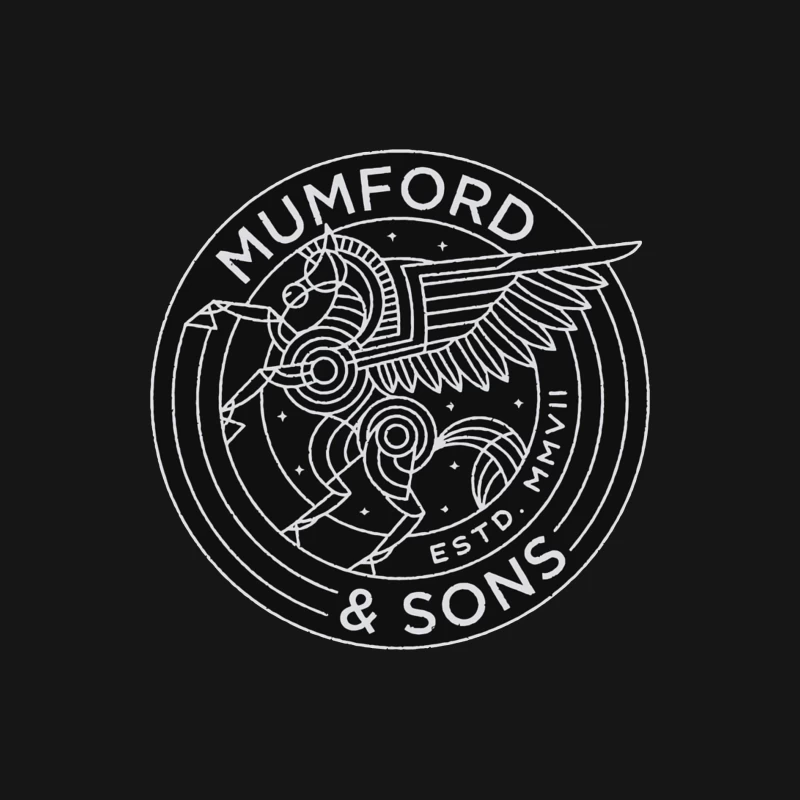 Mumford & Sons Geometric Pegasus Band Logo Male Long Sleeve T-Shirt